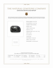 35.65 Ct. Black Cabochon Rutilated Quartz from Ceylon (Sri Lanka) Scan Report