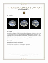 2.97 Ct. White Cabochon Moonstone from Ceylon (Sri Lanka) Appraisal