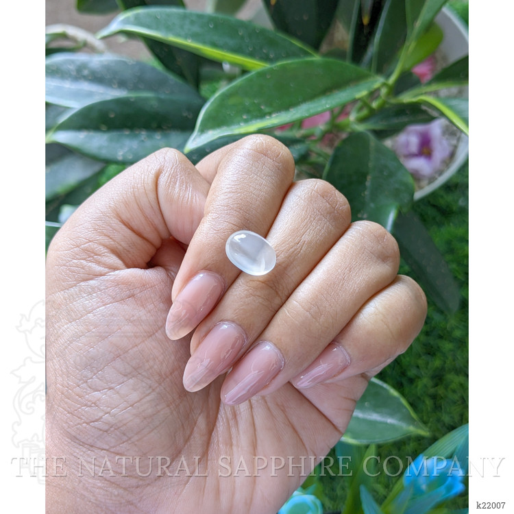 3.76 Ct. White Cabochon Moonstone from Ceylon (Sri Lanka)