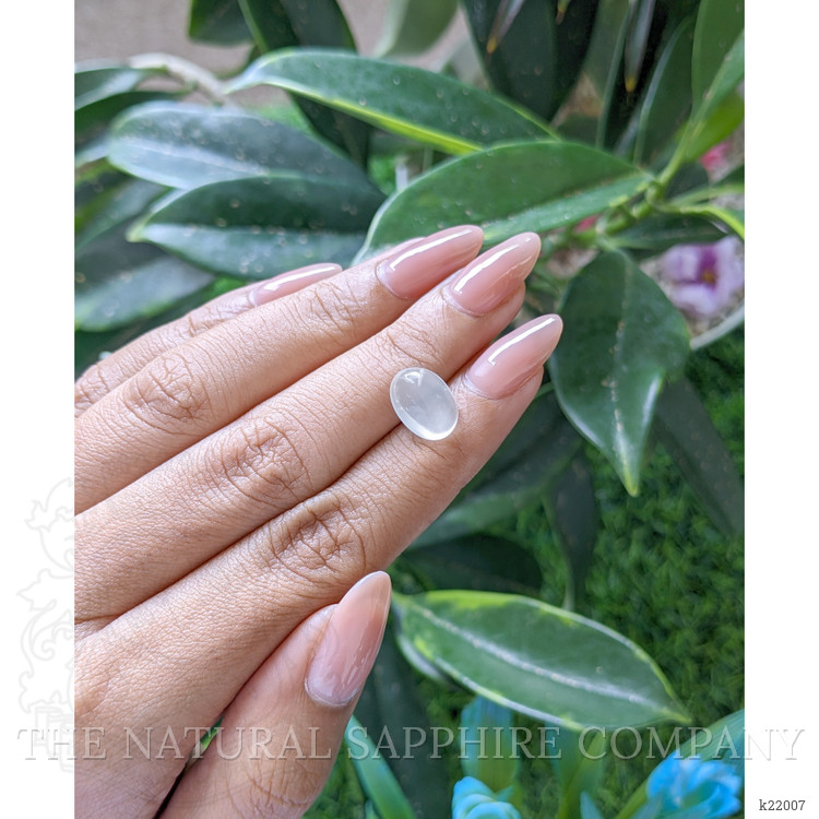 3.76 Ct. White Cabochon Moonstone from Ceylon (Sri Lanka)