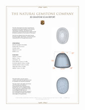 3.93 Ct. Cabochon Moonstone from Ceylon (Sri Lanka) 3 D Scan Report