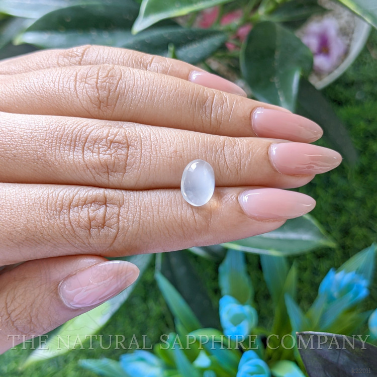 2.82 Ct. White Cabochon Moonstone from Ceylon (Sri Lanka)