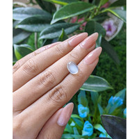 2.82 Ct. White Cabochon Moonstone from Ceylon (Sri Lanka) Life Style