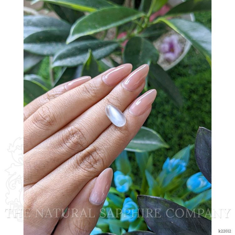 3.72 Ct. White Cabochon Moonstone from Ceylon (Sri Lanka)