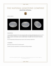 3.39 Ct. White Cabochon Moonstone from Ceylon (Sri Lanka) Appraisal