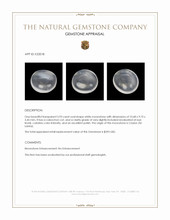 3.93 Ct. White Cabochon Moonstone from Ceylon (Sri Lanka) Appraisal