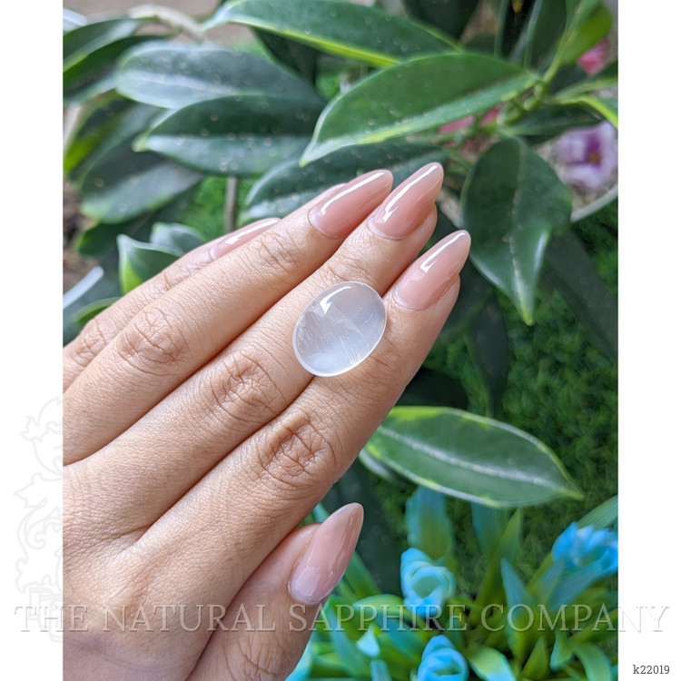 12.09 Ct. White Cabochon Moonstone from Ceylon (Sri Lanka)