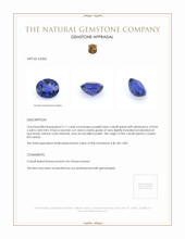 2.11 Ct. Cobalt Spinel from Ceylon (Sri Lanka) Appraisal