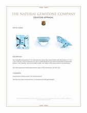 2.10 Ct. Blue Aquamarine from Mozambique Appraisal