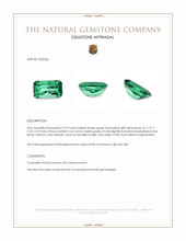 3.93 Ct. Green Tourmaline from Afghanistan Appraisal