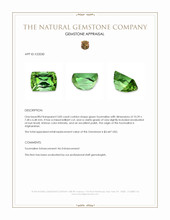 3.83 Ct. Green Tourmaline from Afghanistan Appraisal