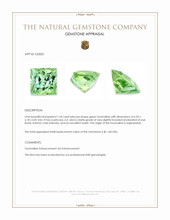 1.34 Ct. Green Tourmaline from Afghanistan Appraisal