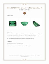 2.11 Ct. Green Tourmaline from Afghanistan Appraisal