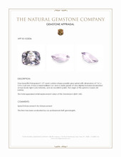 1.27 Ct. Purplish Grey Spinel from Ceylon (Sri Lanka) Appraisal