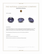 1.25 Ct. Purple Star Spinel from Ceylon (Sri Lanka) Appraisal