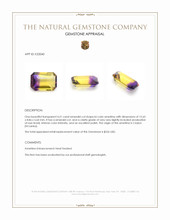 4.51 Ct. Bi Color Ametrine from Ceylon (Sri Lanka) Appraisal