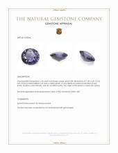 1.34 Ct. Purple Spinel from Ceylon (Sri Lanka) Appraisal