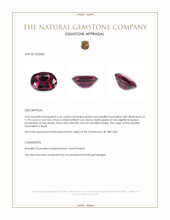 3.60 Ct. Reddish Purple Tourmaline from Brazil Appraisal