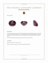 1.60 Ct. Pinkish Purple Spinel from Ceylon (Sri Lanka) Appraisal