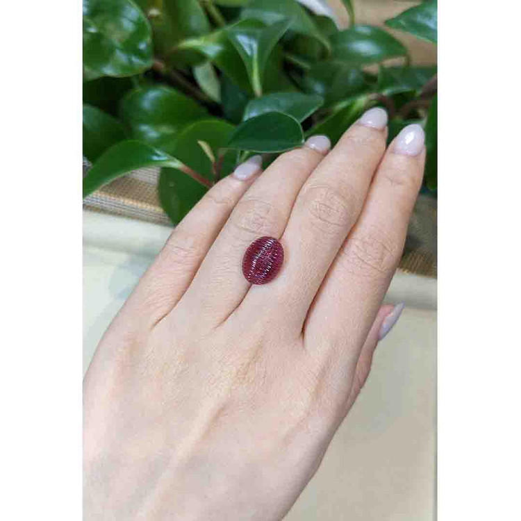 6.20 Ct. Cabochon Rubellite Tourmaline from Brazil