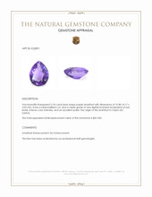 2.26 Ct. Amethyst from Ceylon (Sri Lanka) Appraisal
