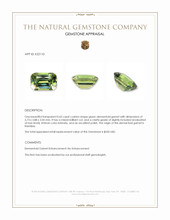 0.65 Ct. Green Demantoid Garnet from Namibia Appraisal