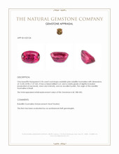 5.96 Ct. Redddish Pink Rubellite Tourmaline from Brazil Appraisal