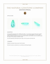 1.36 Ct. Bluish Green Paraiba Tourmaline from Brazil Appraisal