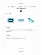 32.69 Ct. Aquamarine from Brazil Appraisal