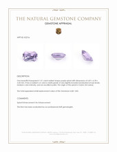 1.01 Ct. Purple Spinel from Ceylon (Sri Lanka) Appraisal