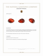 2.45 Ct. Orange Cabochon Fire Opal from Mexico Appraisal
