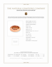 5.87 Ct. Orange Cabochon Fire Opal from Mexico Scan Report