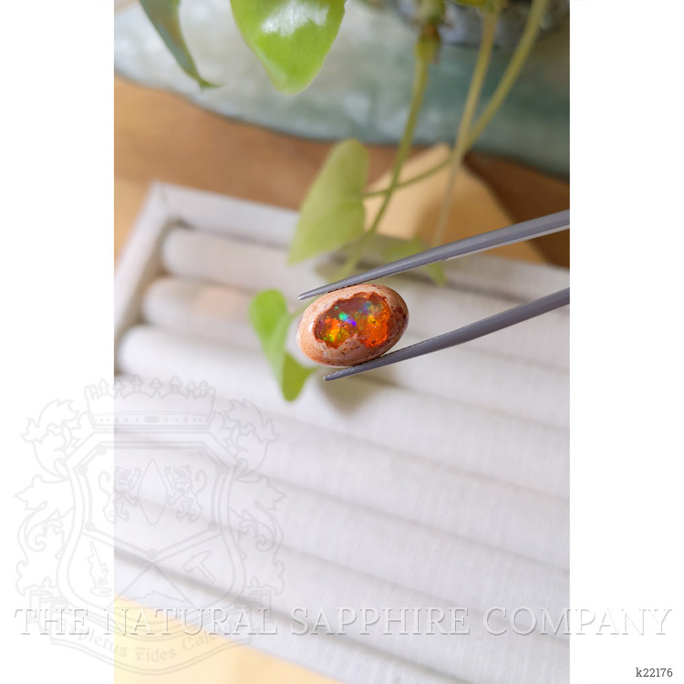 5.87 Ct. Orange Cabochon Fire Opal from Mexico