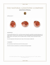 32.41 Ct. Orange Cabochon Fire Opal (Flame Opal) from Mexico Appraisal