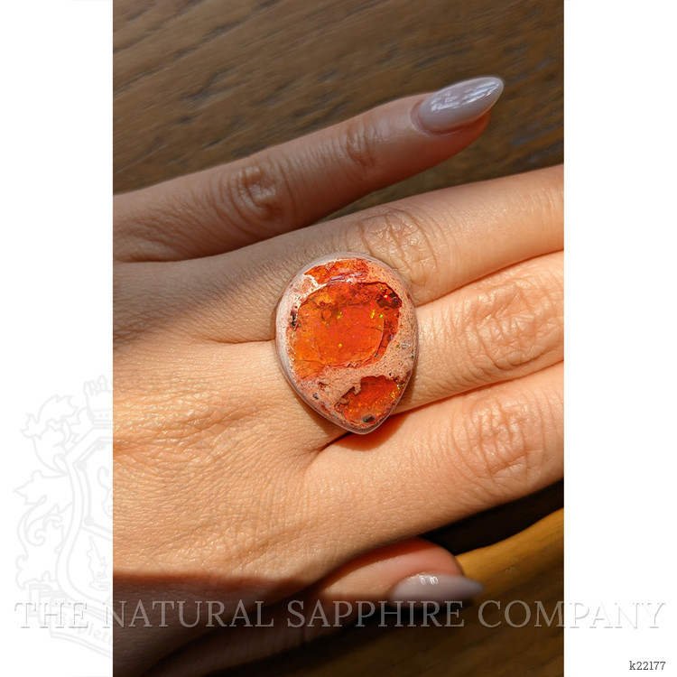 32.41 Ct. Cabochon Fire Opal from Mexico