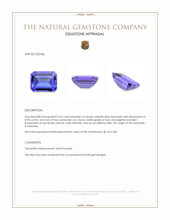 2.36 Ct. Violetish Blue Tanzanite from Tanzania Appraisal