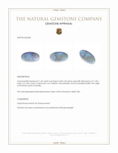 1.45 Ct. Multi Color Cabochon Black Opal (Dark Opal) from Australia Appraisal