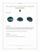 0.74 Ct. Cabochon Black Opal from Australia Appraisal