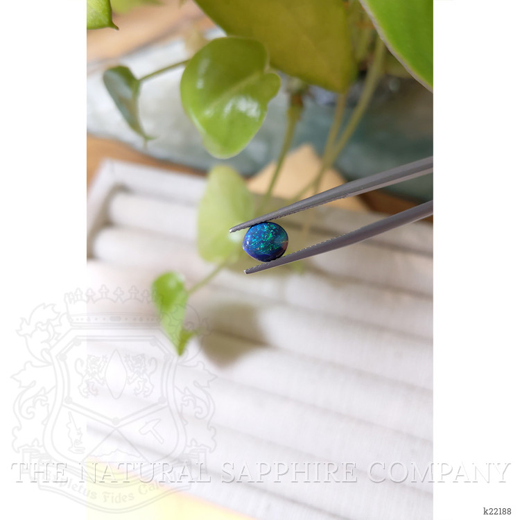 0.74 Ct. Cabochon Black Opal from Australia