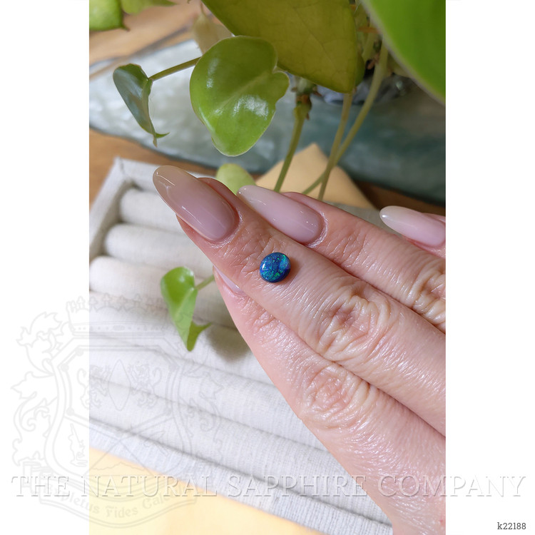 0.74 Ct. Cabochon Black Opal from Australia