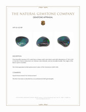 0.93 Ct. Multi Color Cabochon Black Opal from Australia Appraisal