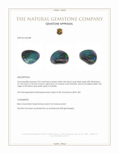 0.93 Ct. Multi Color Cabochon Black Opal (Dark Opal) from Australia Appraisal