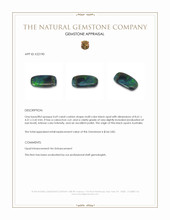 0.69 Ct. Multi Color Cabochon Black Opal (Dark Opal) from Australia Appraisal