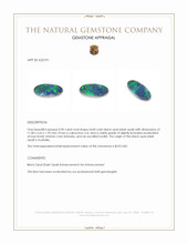 0.90 Ct. Multi Color Cabochon Black Opal (Dark Opal) from Australia Appraisal