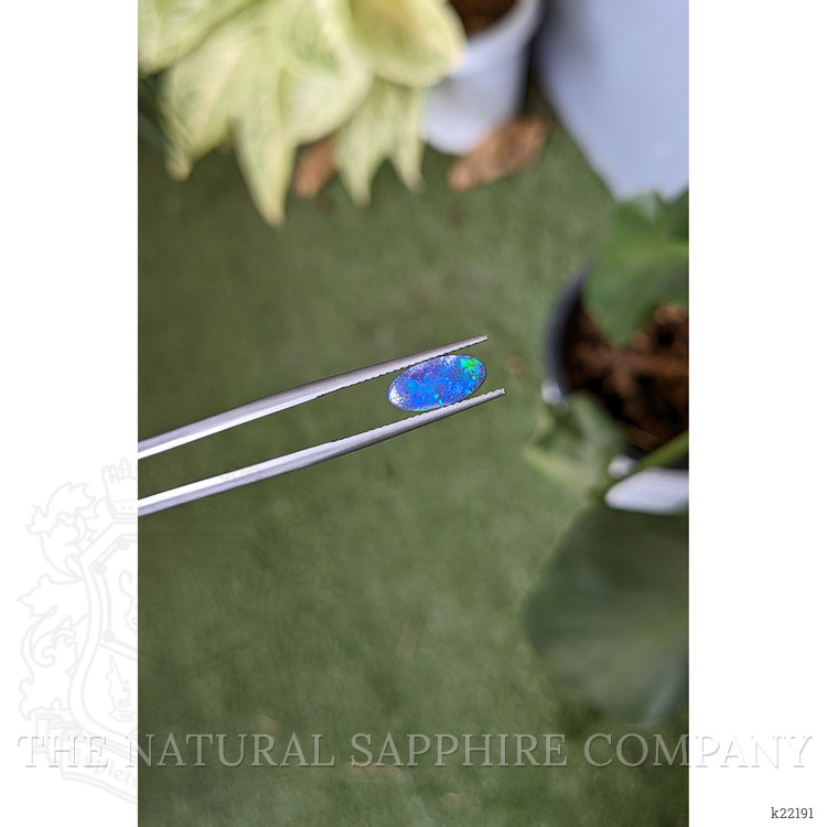 0.90 Ct. Cabochon Black Opal from Australia
