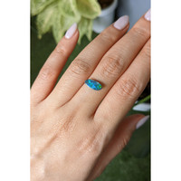 0.90 Ct. Cabochon Black Opal from Australia Life Style