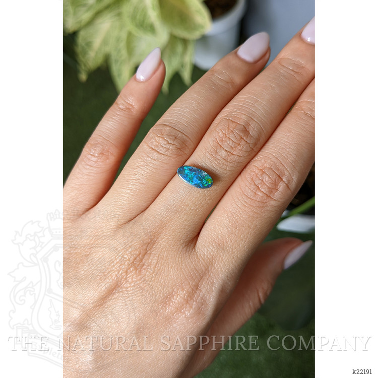 0.90 Ct. Cabochon Black Opal from Australia