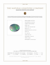 1.13 Ct. Multi Color Cabochon Black Opal (Dark Opal) from Australia Scan Report