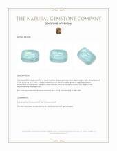 27.17 Ct. Cabochon Aquamarine from Madagascar Appraisal