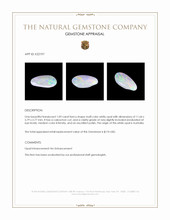 1.09 Ct. Cabochon White Opal from Australia Appraisal